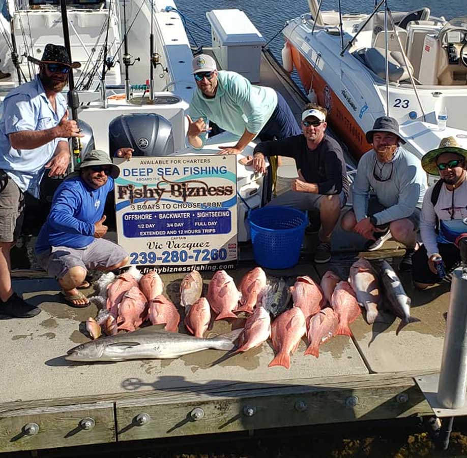 Red Snapper Haul | FishyBizness Fishing Charters & Boat Tours in Naples, Florida